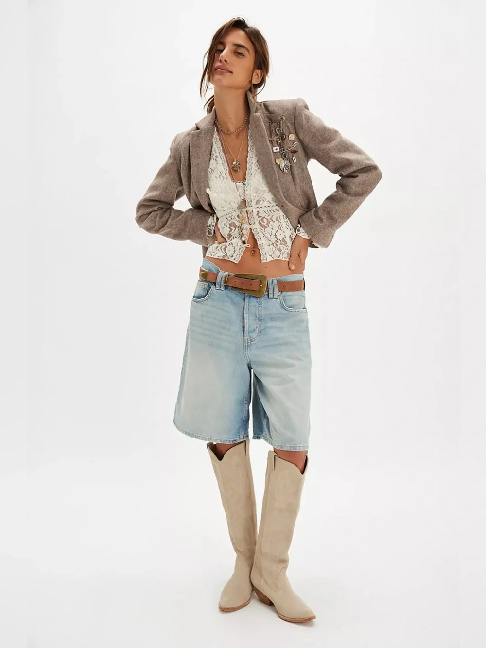 NWT! FP Free People Whispering Love Lace Top Sz Large
